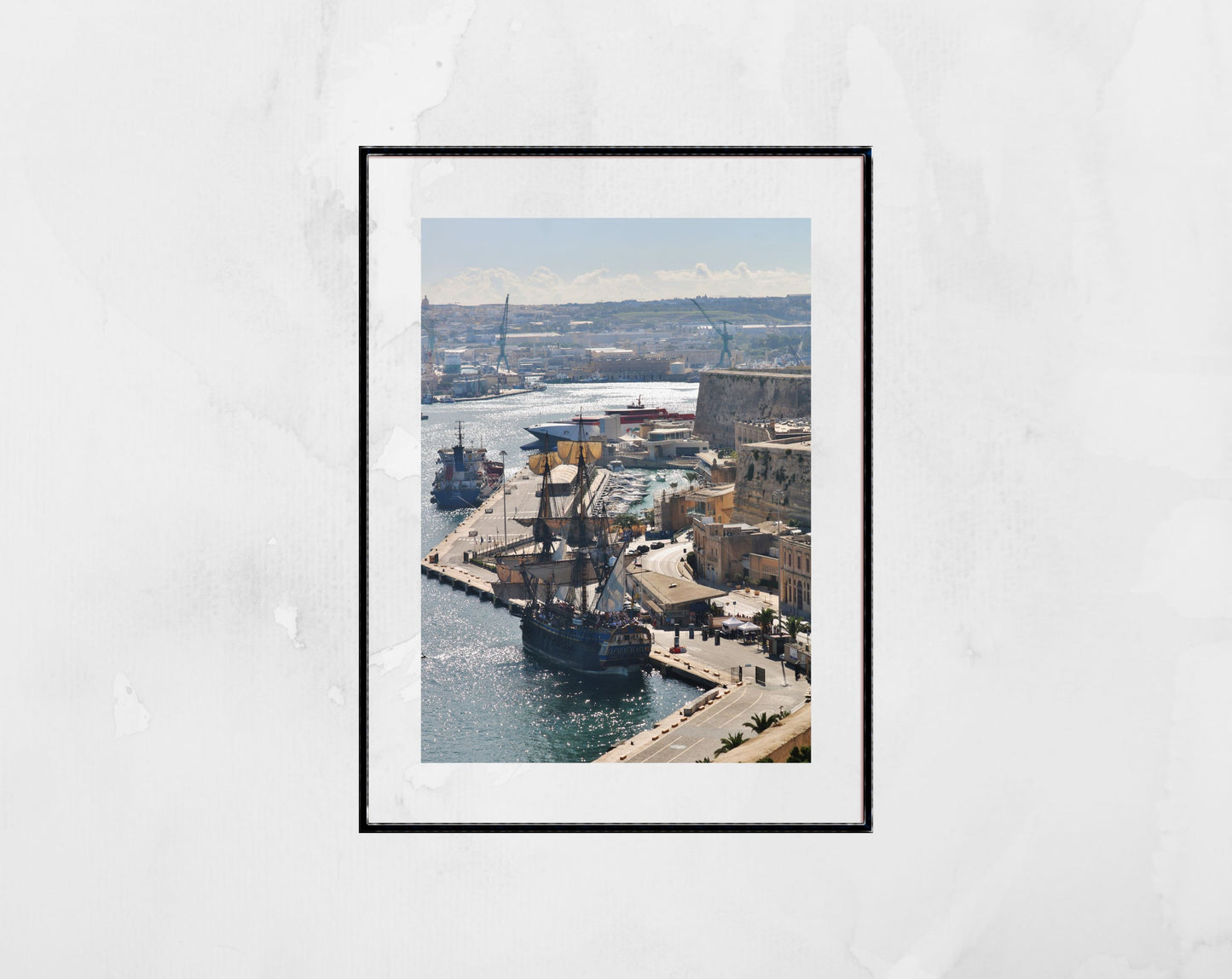Malta Grand Harbour Photography Sailboat Print