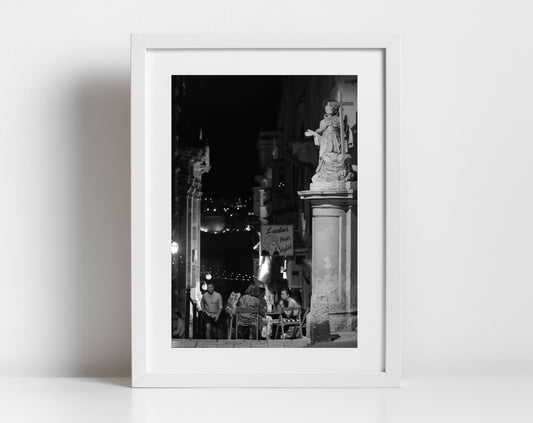 Triq San Gwann Valletta Malta Black And White Photography Wall Art