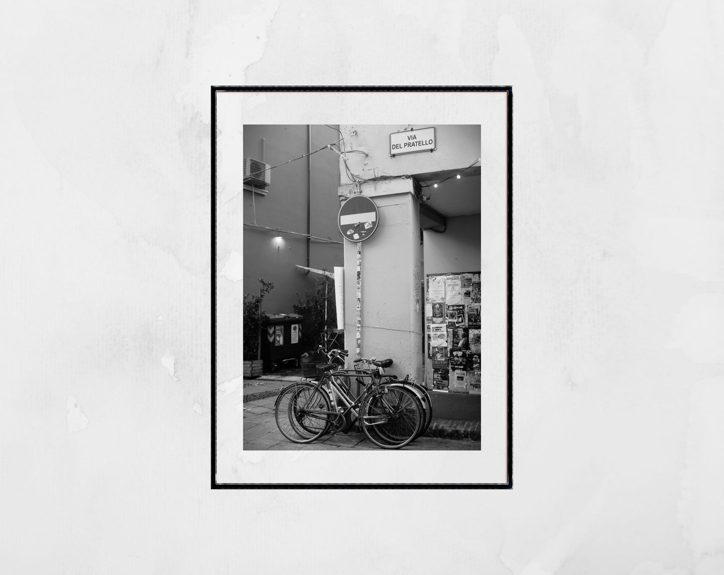 Via Del Pratello Bologna Black And White Photography Print