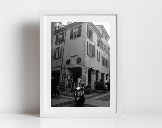 Via Del Pratello Bologna Black And White Photography Print Italy Wall Art