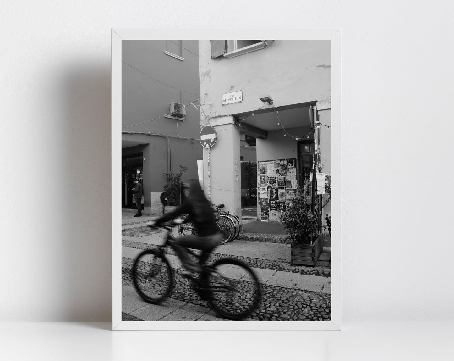 Bologna Via Del Pratello Black And White Photography Print