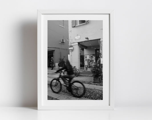 Bologna Via Del Pratello Black And White Photography Print