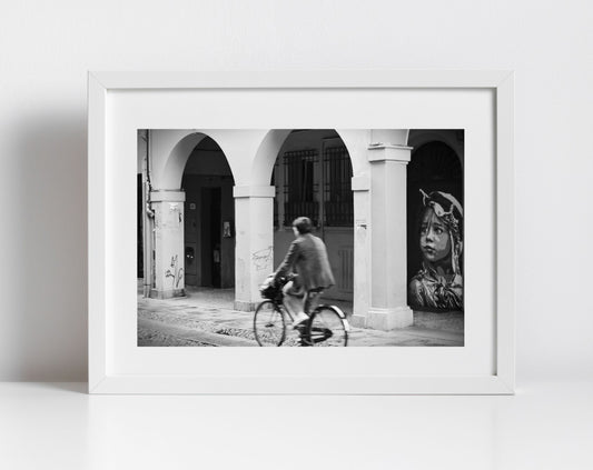 Bologna Street Black And White Photography Via Del Pratello Print