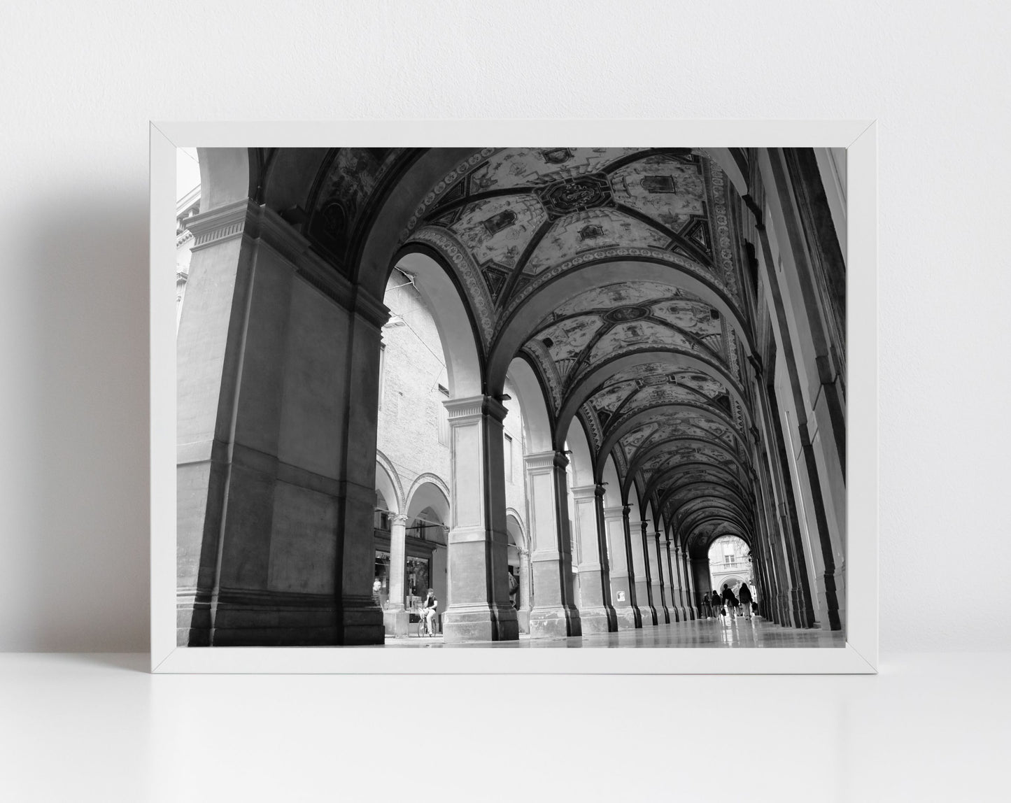 Bologna Black And White Photography Print Palazzo della Banca d'Italia Via Farini Wall Art