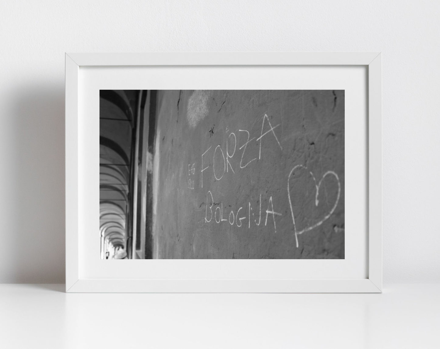 Forza Bologna Italy Fine Art Black And White Photography Print