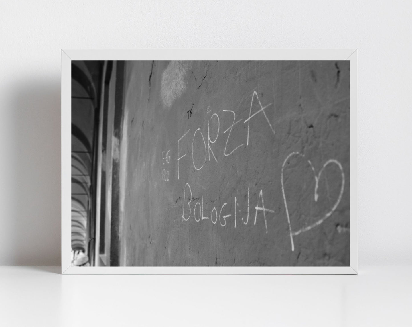 Forza Bologna Italy Fine Art Black And White Photography Print