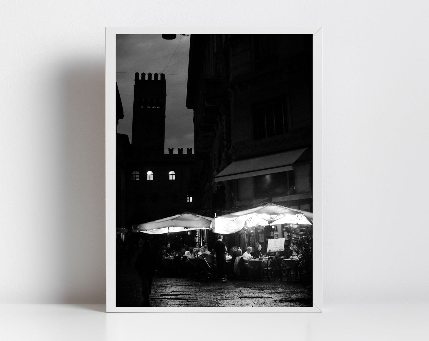 Bologna Italy Fine Art Black And White Photography Restaurant Print