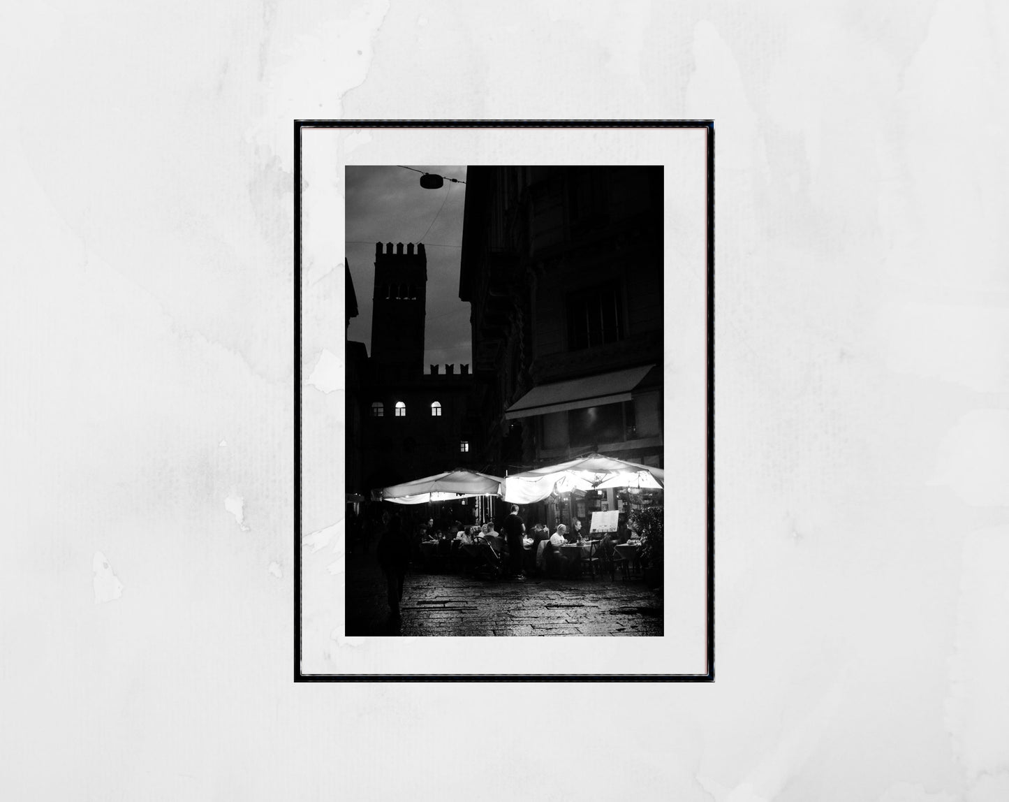 Bologna Italy Fine Art Black And White Photography Restaurant Print