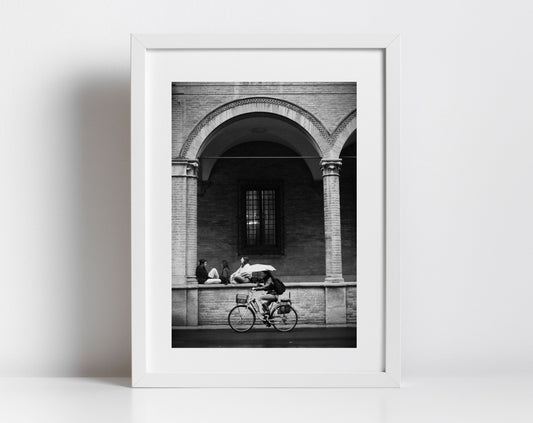 Bologna Street Black And White Photography Via Zamboni Print