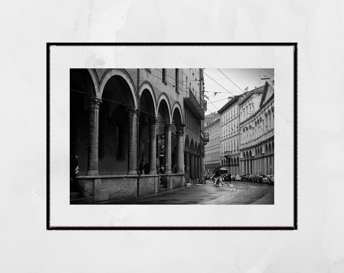 Via Zamboni Bologna Italy Black And White Photography Print
