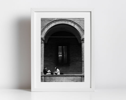 Via Zamboni Bologna Fine Art Street Black And White Photography Print