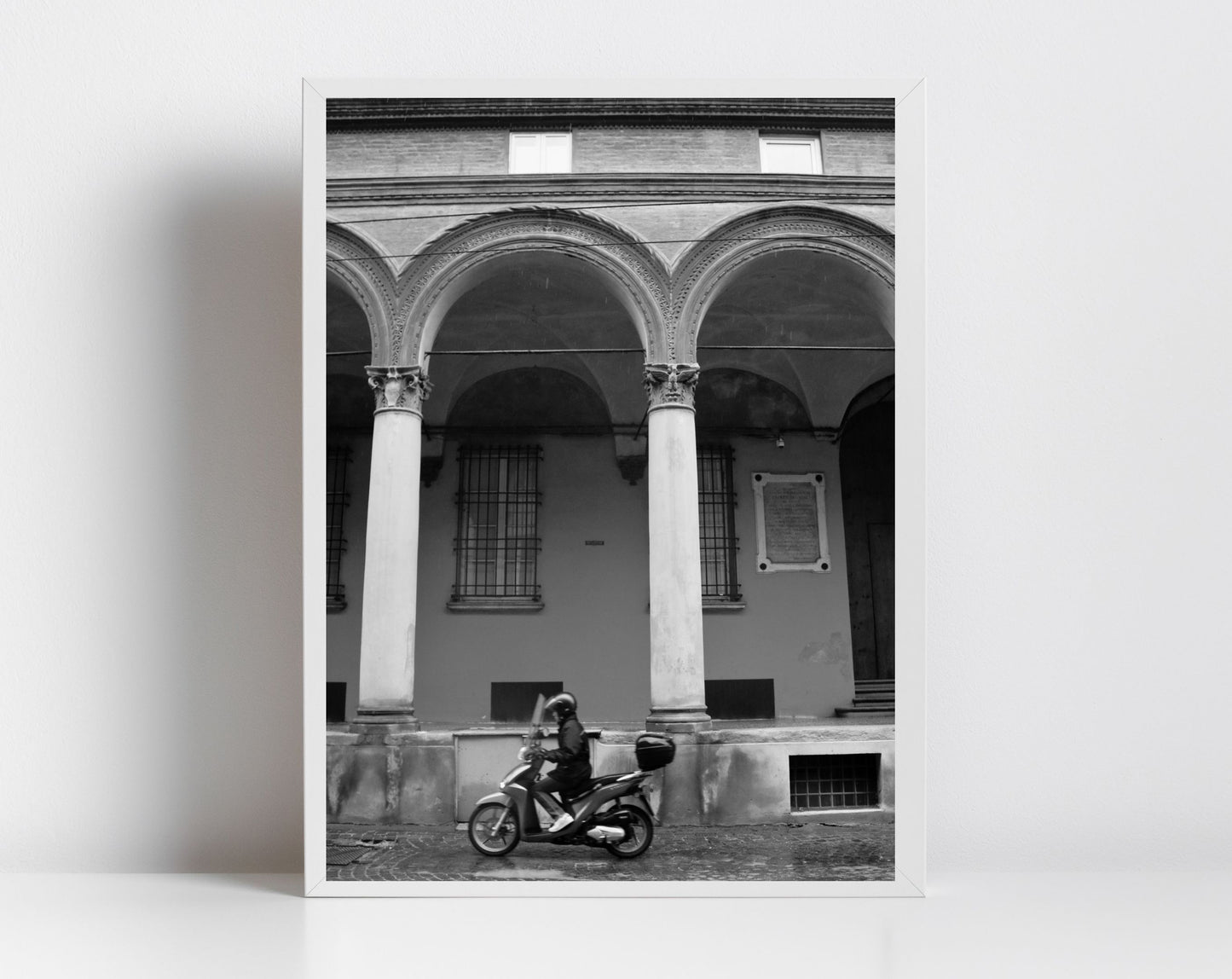 Via Zamboni Bologna Italy Scooter Fine Art Black And White Photography Print