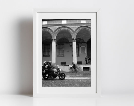 Via Zamboni Bologna Italy Street Fine Art Black And White Photography Print