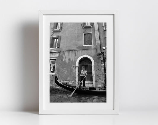 Venice Italy Fine Art Black And White Photography Print