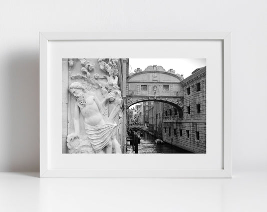 Bride Of Sighs Venice Fine Art Black And White Photography Print