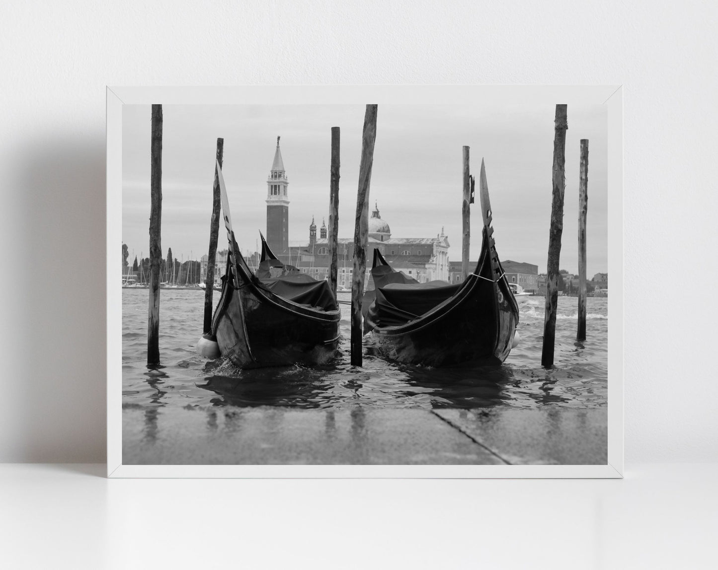 Venice Lagoon Italy Fine Art Black And White Photography Print