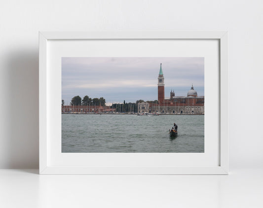 Venice Italy Fine Art Photography Print: Gondola on Venetian Lagoon