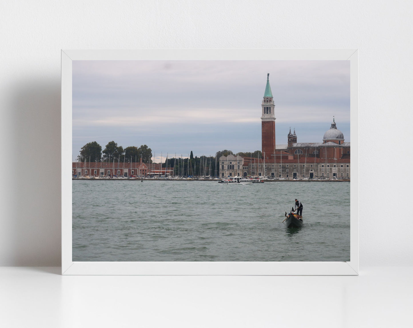 Venice Italy Fine Art Photography Print: Gondola on Venetian Lagoon