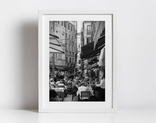 Venice Italy Fine Art Black And White Photography Print: Salizada San Lio