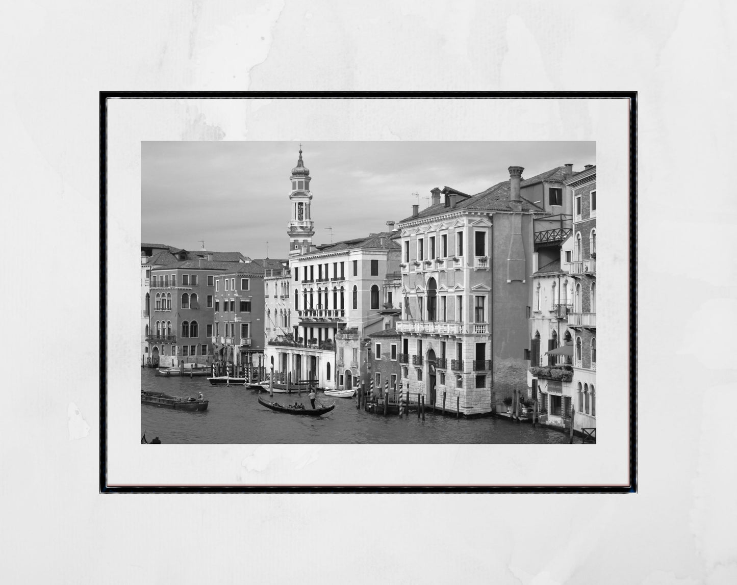 Venice Grand Canal Black And White Photography Print Italy Wall Art
