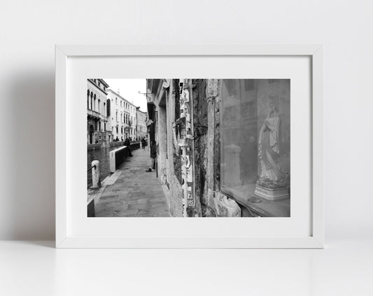 San Trovaso Venice Street Black And White Photography Print