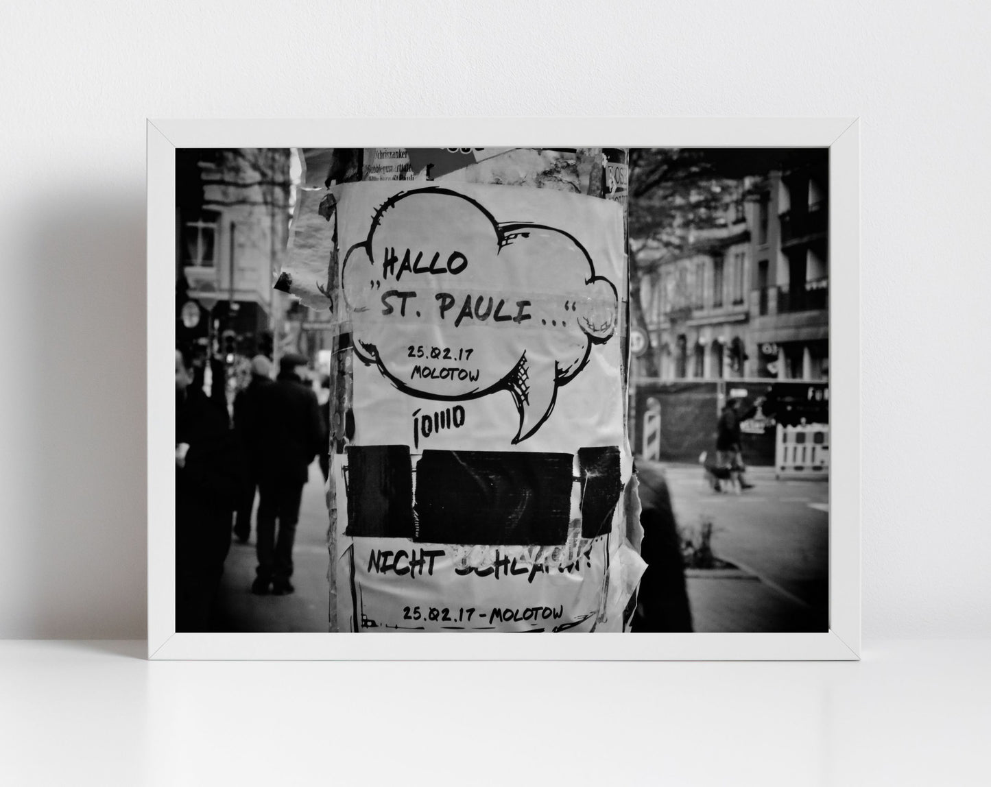 St Pauli Hamburg Black And White Photography Print