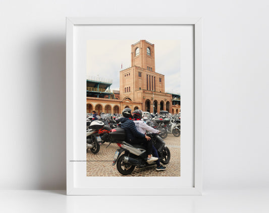 Bologna Stadio Renato Dall'Ara Vespa Photography Print
