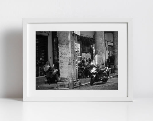 Bologna Via Riva di Reno Black And White Photography Print