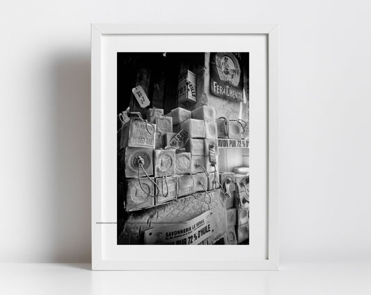 Marseille Soap Black And White Photography Print