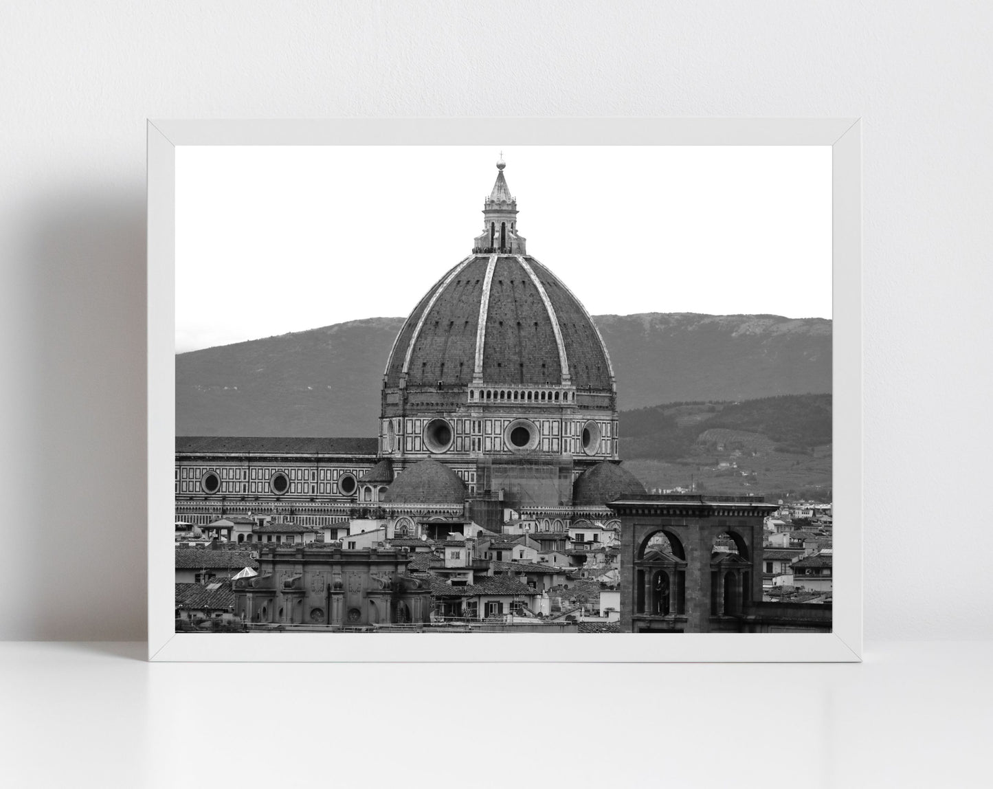 Florence Duomo Italy Photography Art Print (Black And White)