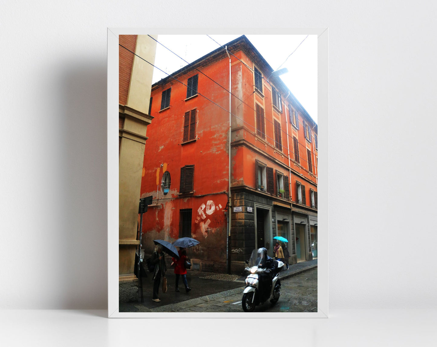 Bologna Italy Street Photography Rainy Day Print