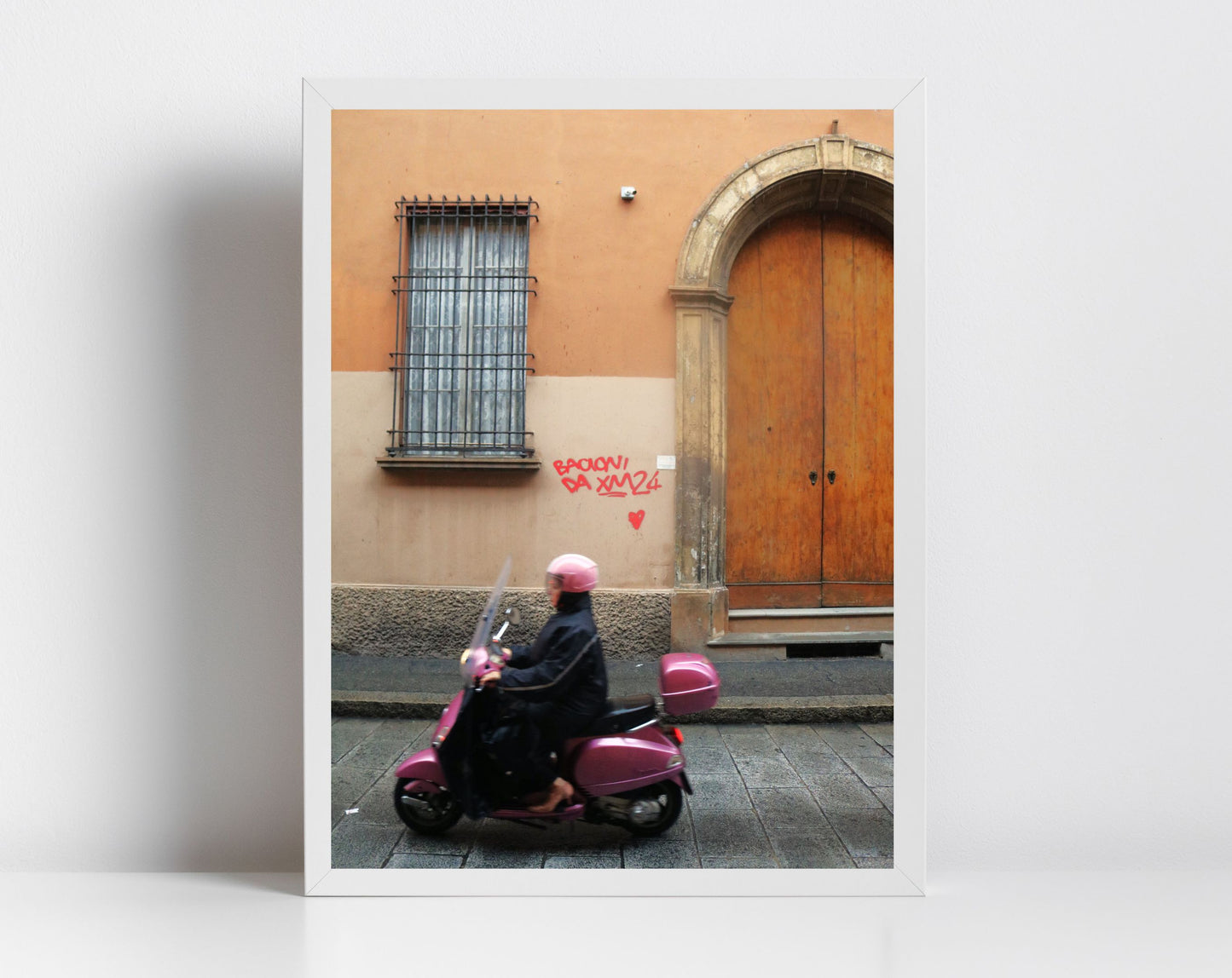 Bologna Pink Vespa Photography Print