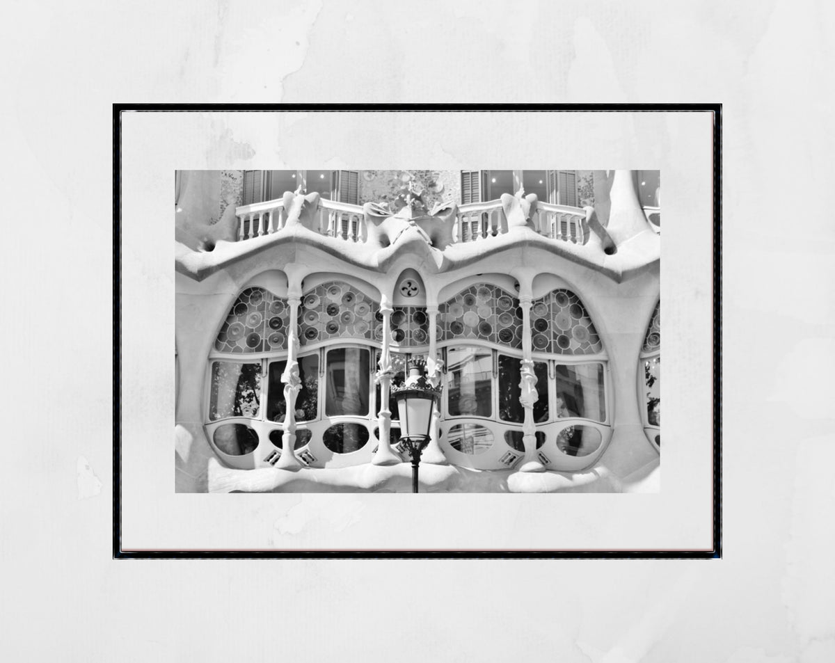 Gaudi Casa Batlló Black And White Photography Print