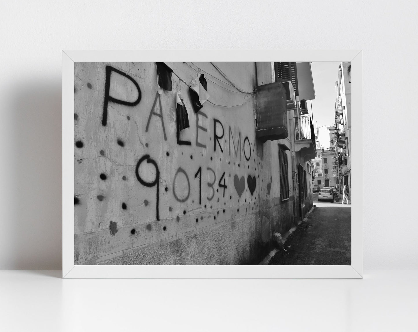 Sicily Palermo F.C. Black And White Print Football Wall Art Street Photography