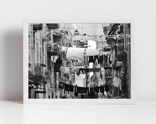 Naples Italy Print Black And White Street Photography