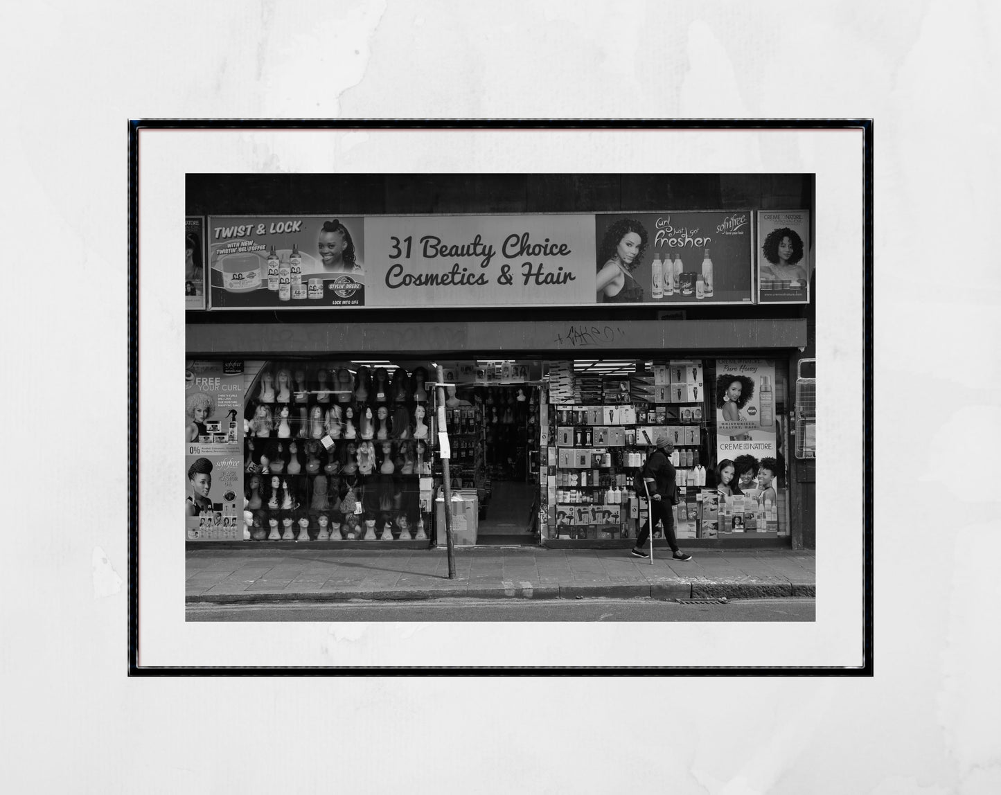 London Brixton Print Black And White Afro Caribbean Wall Art Photography