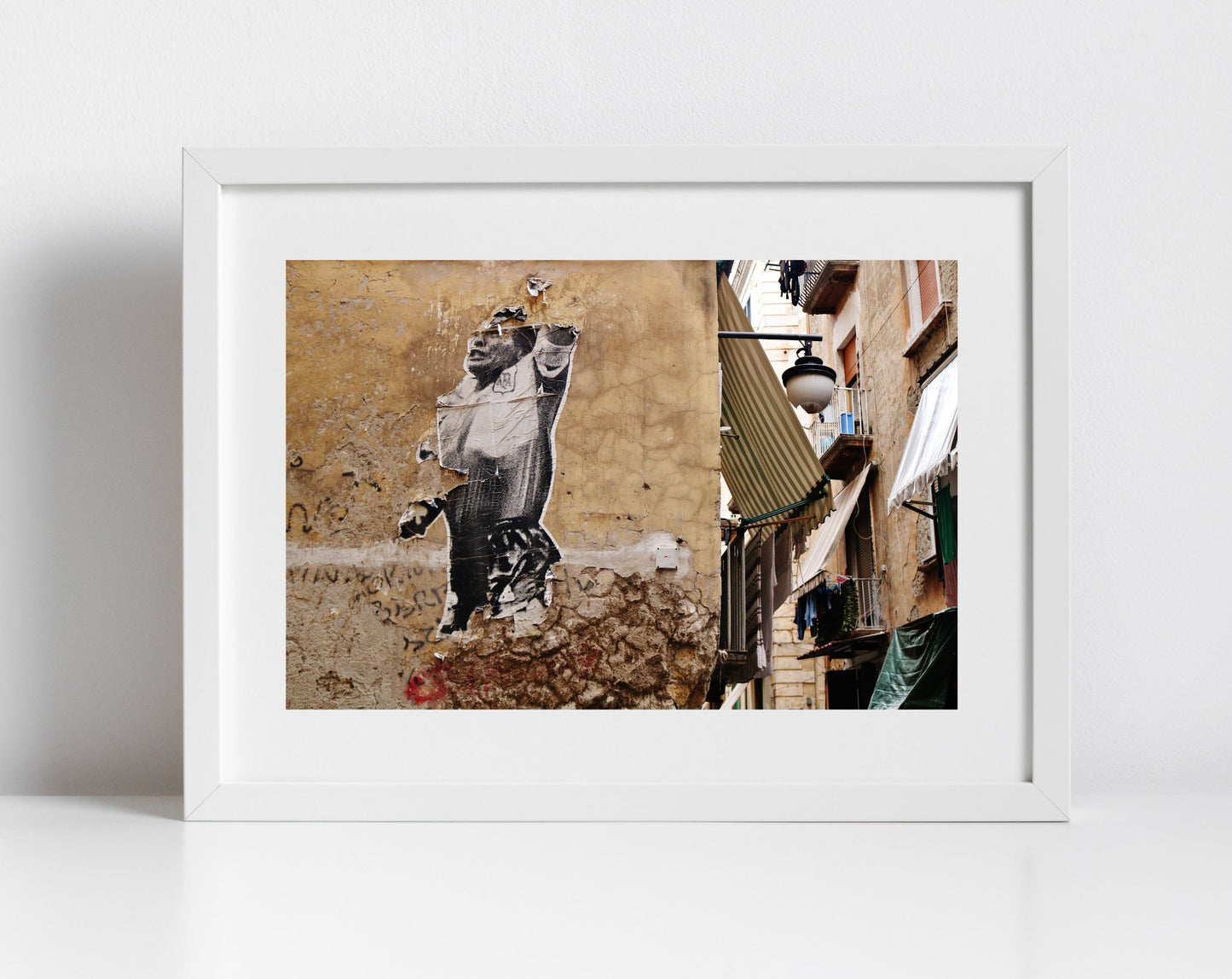 Maradona Hand Of God Poster Naples Italy Street Photography