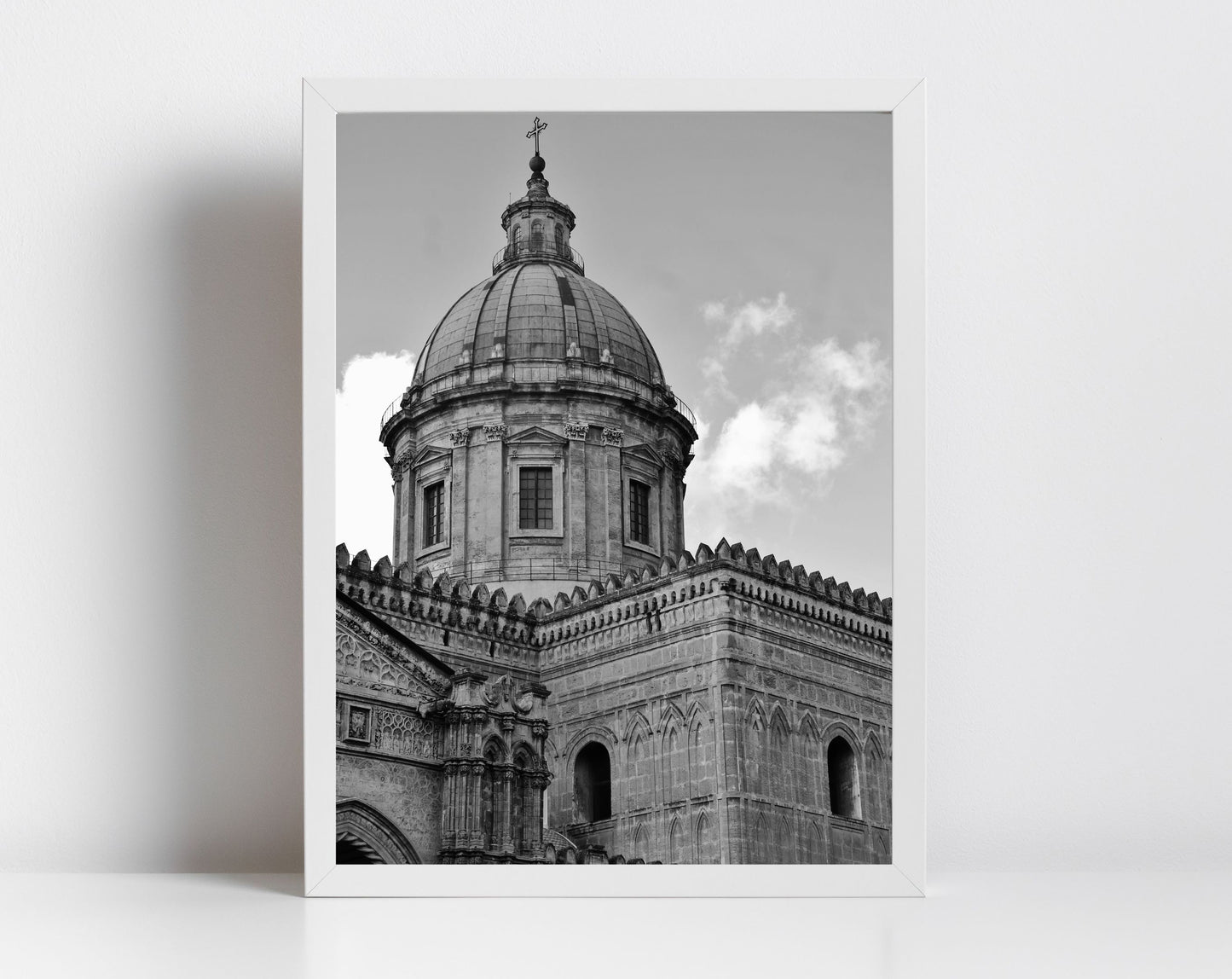Palermo Cathedral Black And White Photography Wall Art
