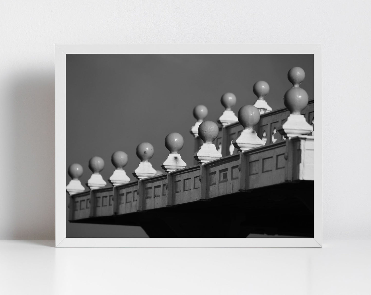 Brighton Black And White Photography Print Victorian Shelter Poster