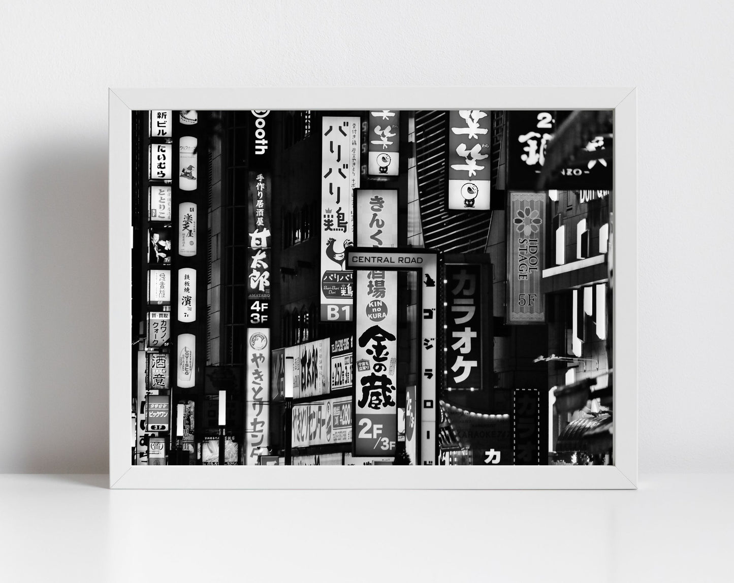 Tokyo Shinjuku Japan Black And White Photography Print Poster