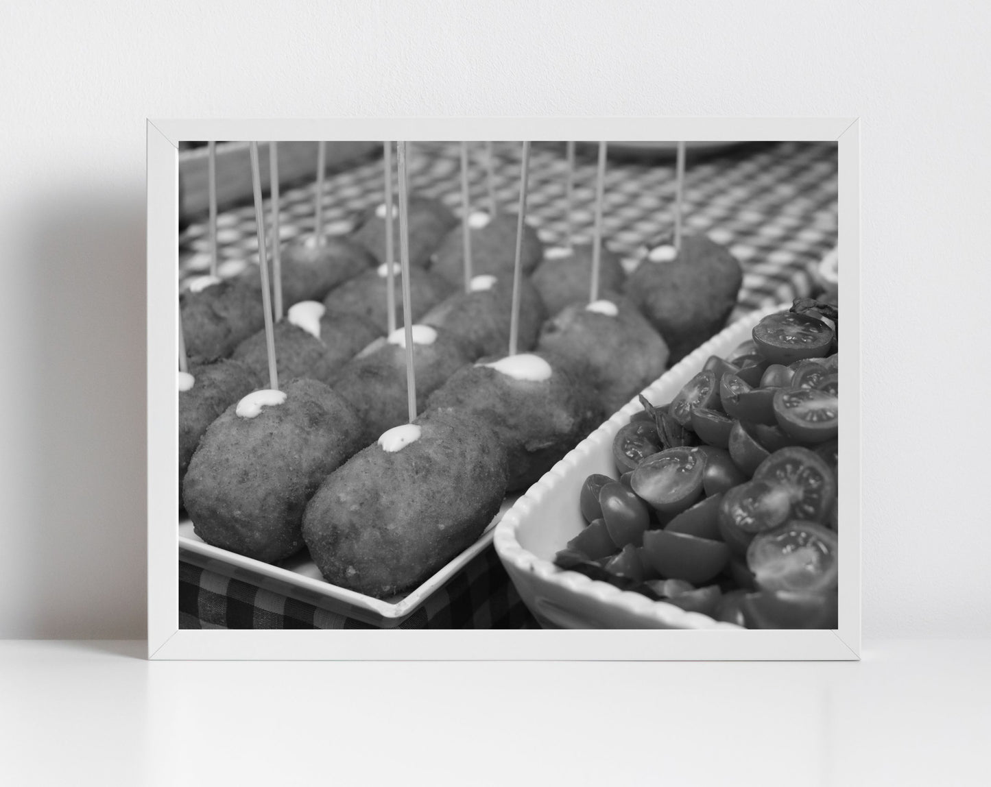 Arancini Food Black And White Print Palermo Photography Sicilian Wall Art