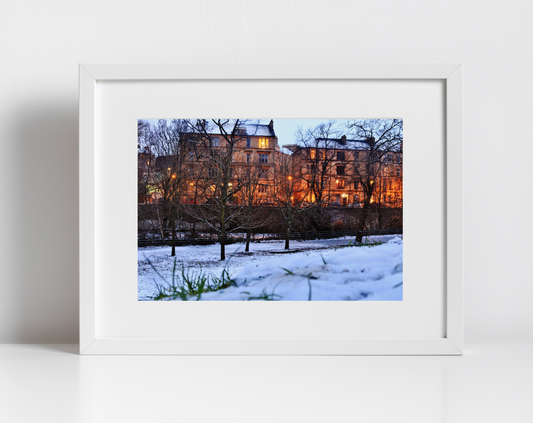 Glasgow Tenements West End Print Wall Art