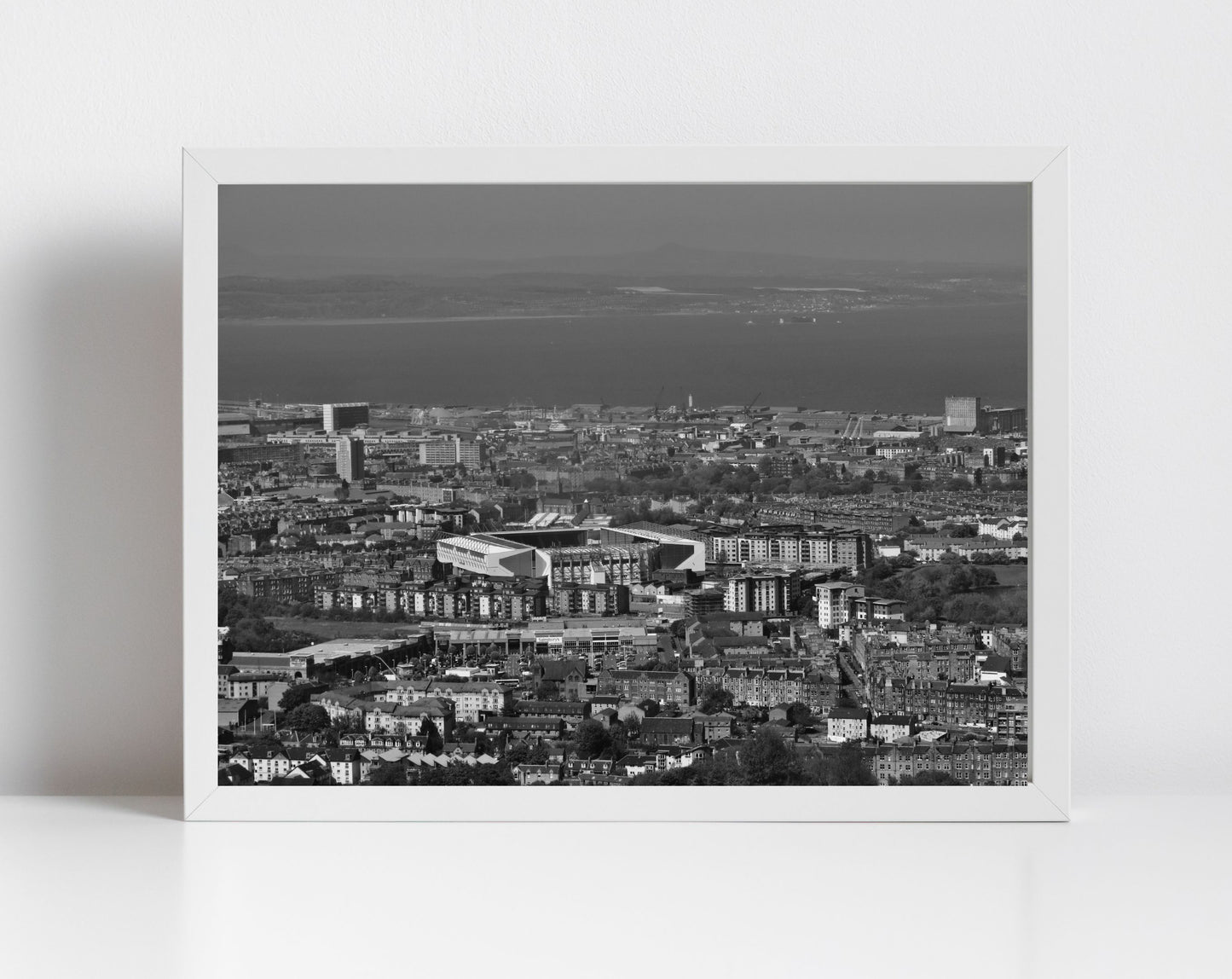 Hibernian FC Easter Road Black And White Print