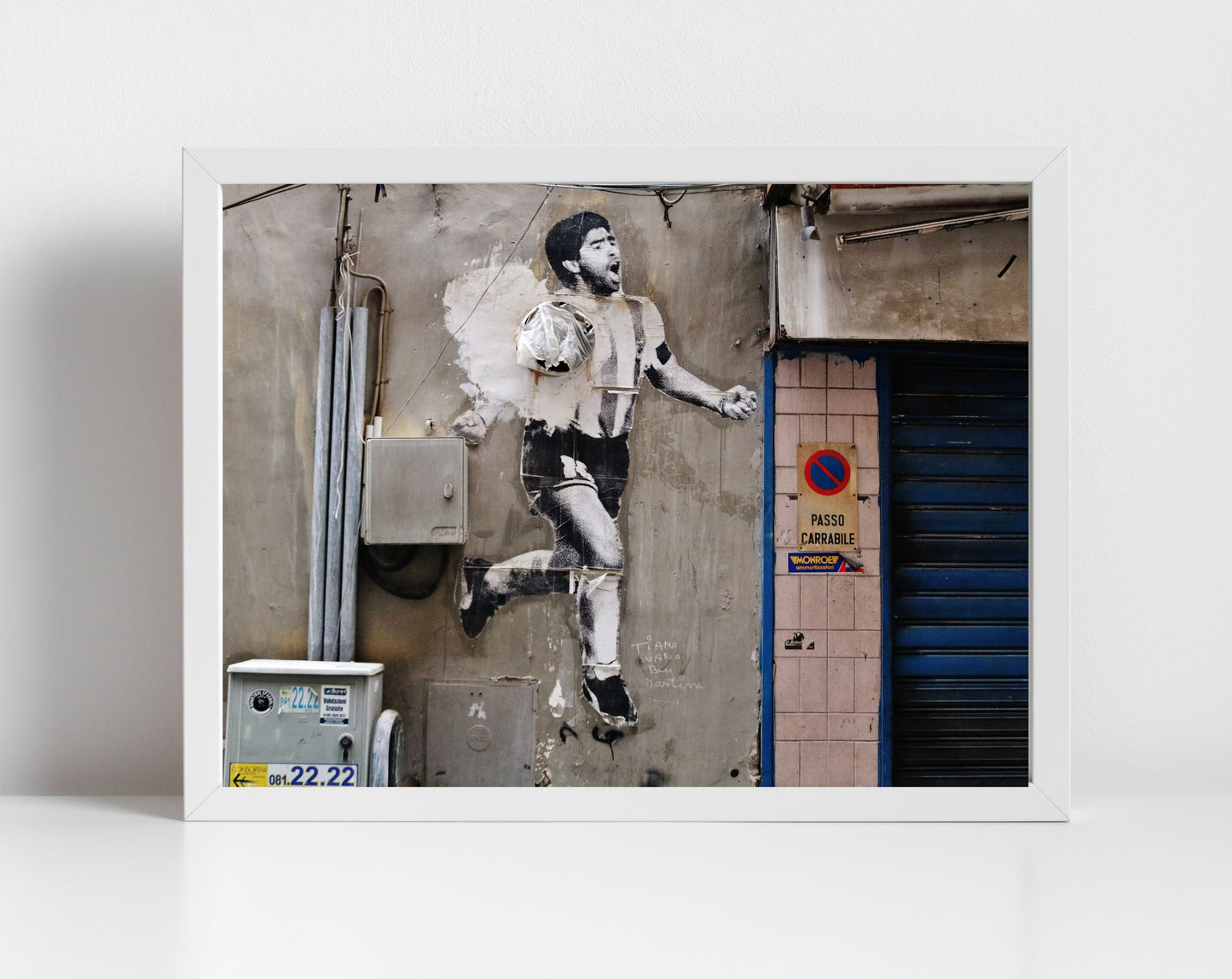 Diego Maradona Print Naples Italy Wall Art