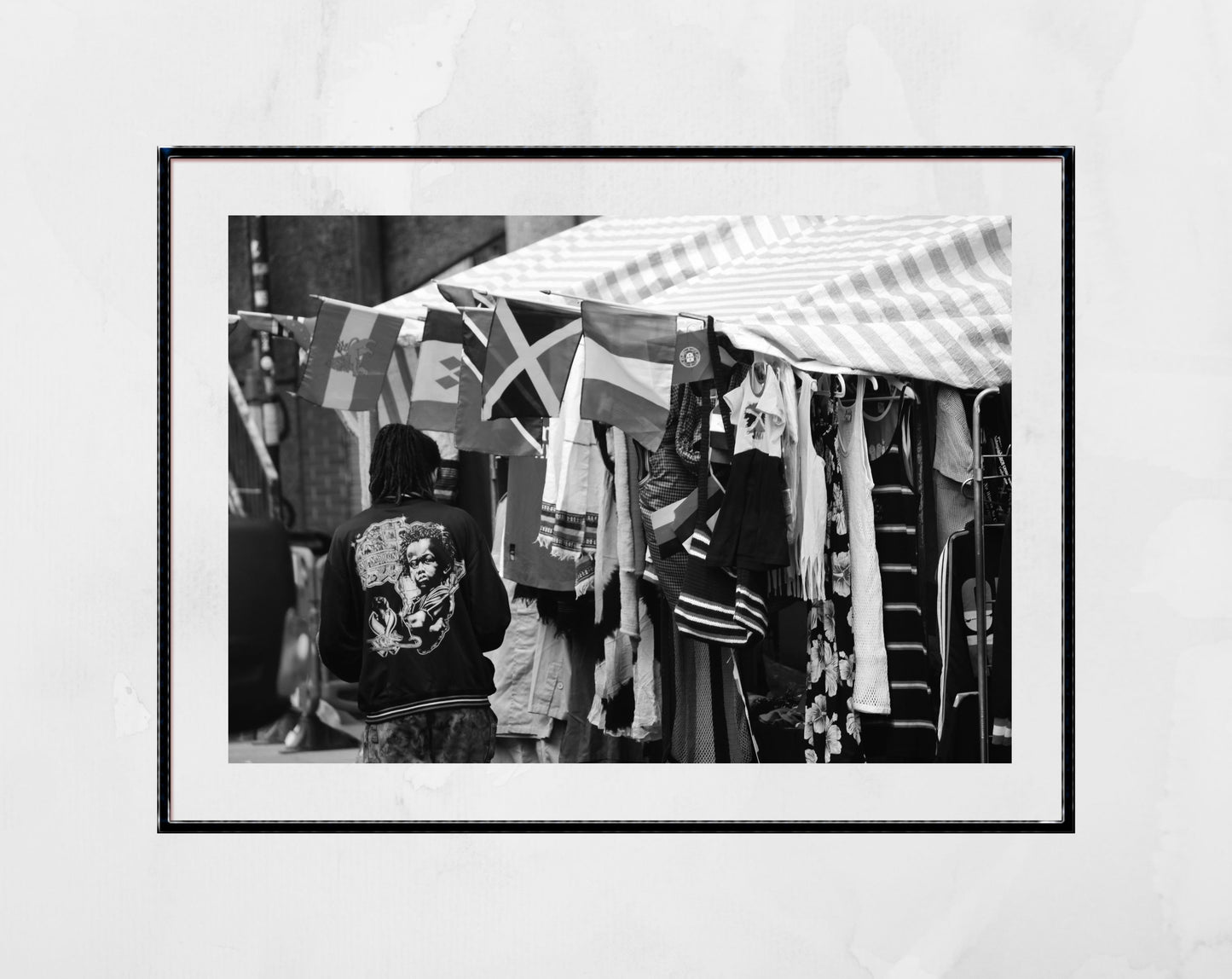 Brixton Print Black And White Afro Caribbean Wall Art