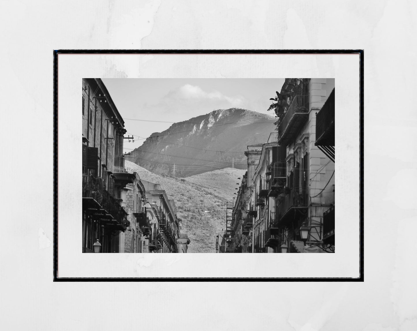 Palermo Sicily Black And White Print Italy Wall Travel Photography