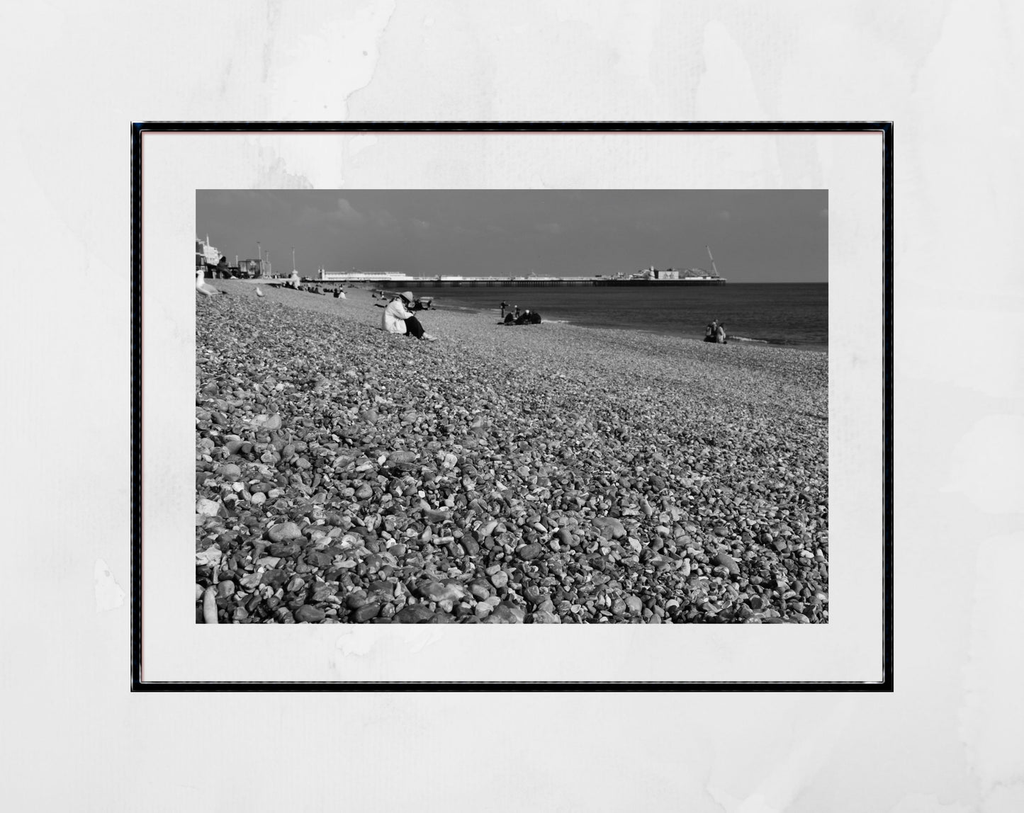 Brighton Beach Black And White Photography Poster
