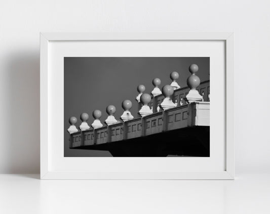 Brighton Black And White Photography Print Victorian Shelter Poster