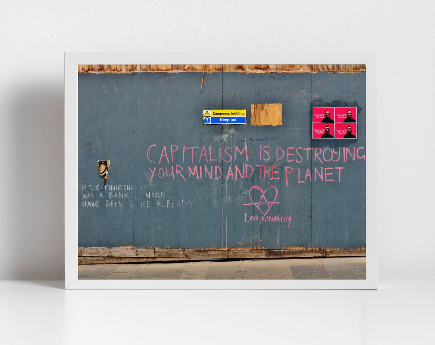 Anti Capitalist Anarchist Climate Change Art Poster