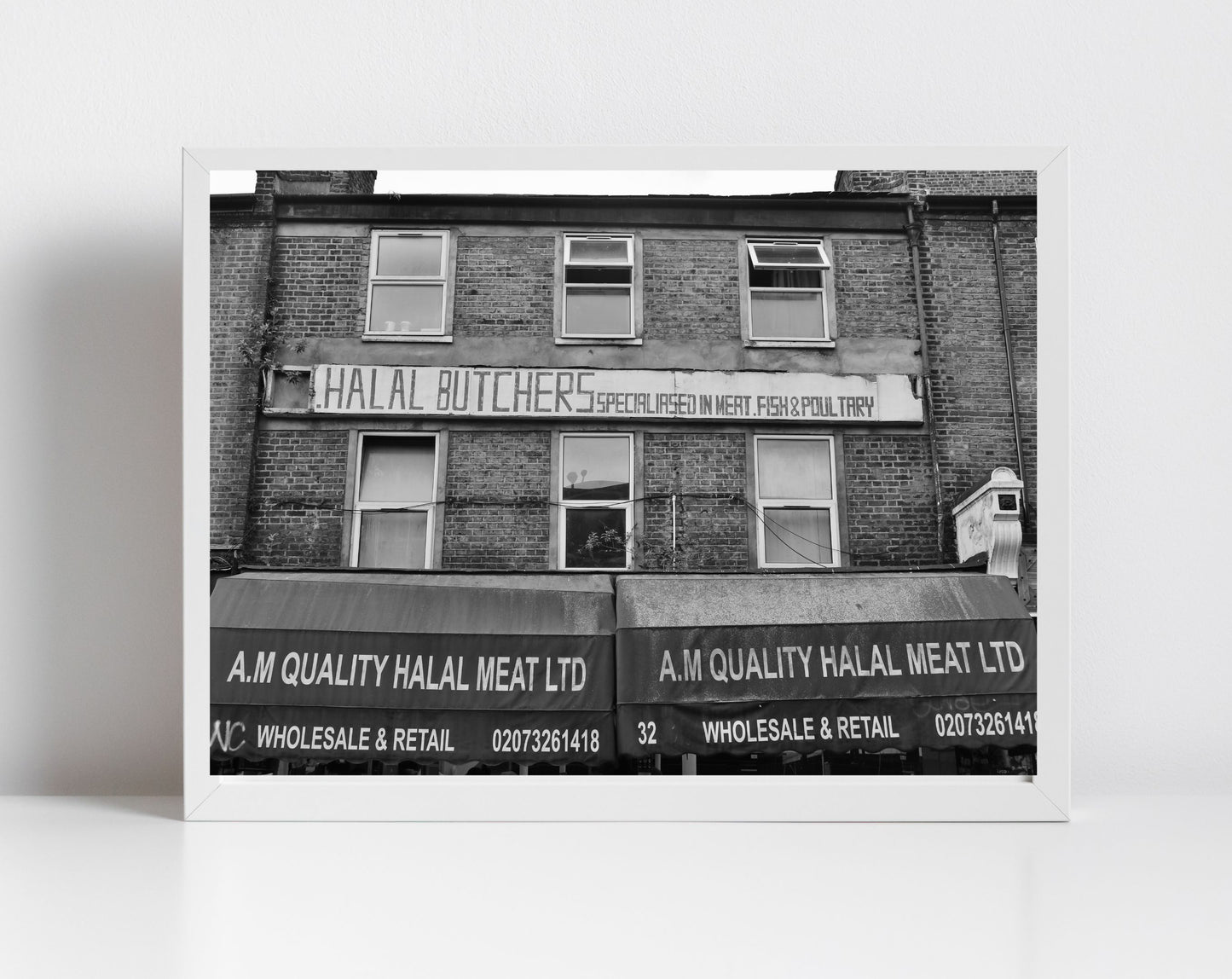 Brixton London Street Black And White Photography Print